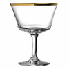 Urban Bar Retro Gold Rim Fizz Cocktail Glasses 7oz / 200ml