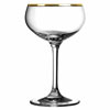 Urban Bar Retro Gold Rim Coupe Glasses 7.4oz / 210ml