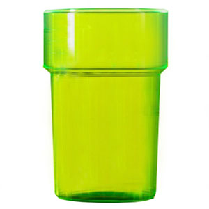 Econ Polystyrene Pint Glasses CE Neon Green 20oz / 568ml