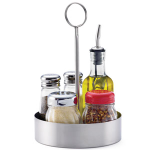 Versa Condiment Rack Brushed Stainless Steel