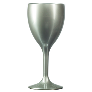 Elite Premium Polycarbonate Wine Glasses Silver 9oz / 255ml