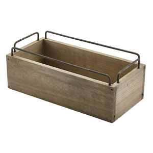 Industrial Wooden Condiment Crate 10inch / 25cm