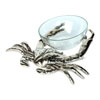 Silver Crab with Glass Nibbles Bowl