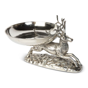 Leaping Stag with Round Platter