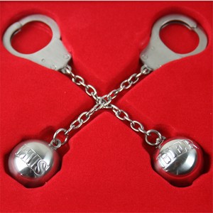 His And Hers Ball & Chain Keyring Set