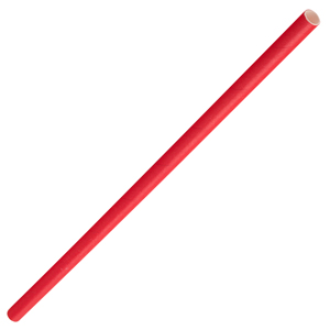 Solid Paper Straws Red 8inch