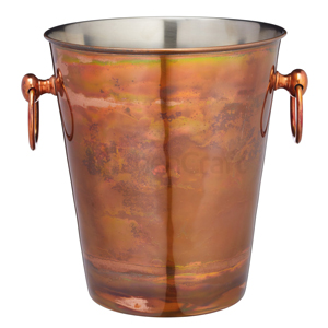 BarCraft Stainless Steel Wine Bucket with Iridescent Copper Finish