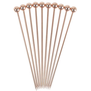 Copper Plated Ball Cocktail Picks