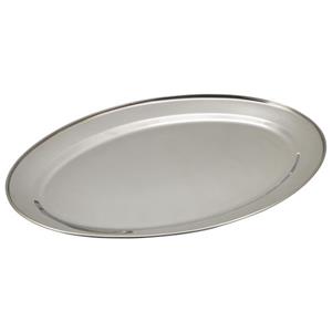 Genware Stainless Steel Oval Meat Flat 18inch