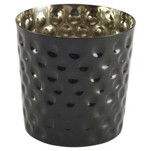 Stainless Steel Black Serving Cup Hammered 8.5 x 8.5cm