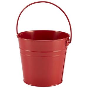 Stainless Steel Red Serving Bucket 16cm