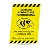 Card & Contactless Payments Only A6 Freestanding Counter Top Sign