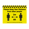 Please Keep Your Distance From Other People Floor Graphic 40 x 30cm