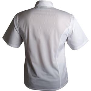 Coolback Press Stud Jacket Short Sleeve White XXL
