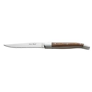 Laguiole Wood Handled Steak Knife with Serrated Edge