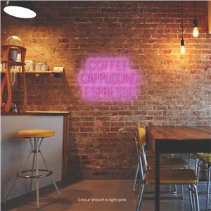 Coffee - Cappucchino - Espresso LED Neon Sign Light Pink