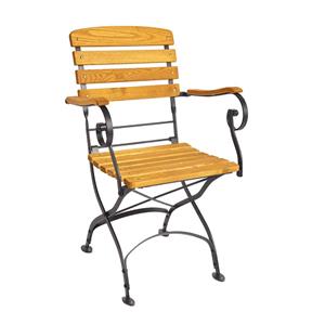 Arch Folding Arm Chair Oak