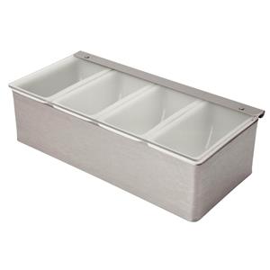 Stainless Steel Condiment Holder 4 Compartment