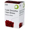 Clear Super Smoothie Straight Straws 200mm x 9mm