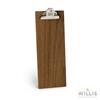 Wooden Menu Slimline Clipboard Large Clip 1/2 A4 Dark Oak