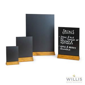 Wooden Square Top Table Talker A6 Black