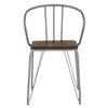 District Grey Metal & Elm Wood Arm Chair