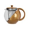 Gold Finish Glass Teapot with Infuser 22oz / 650ml