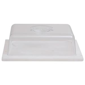 Rectangulat Marble Cheese Board with Lid 25 x 20cm