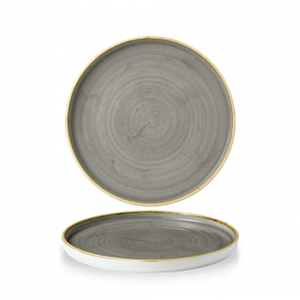 Stonecast Peppercorn Grey Walled Plate 8.67inch