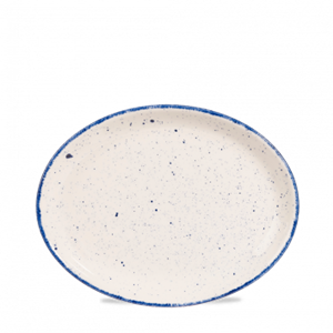 Stonecast Hints Indigo Oval Plate 10inch