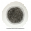 Raku Quartz Black Round Trace Plate 11.25inch