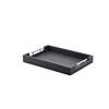 GenWare Solid Black Butlers Tray with Metal Handles 45 x 33cm