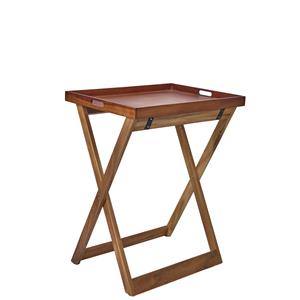 GenWare Acacia Wood Butler Tray Stand