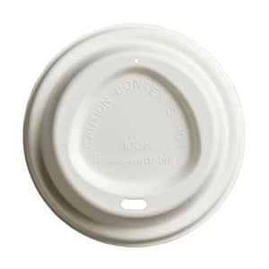 Bagasse Compostable Hot Drink Sip Thru Lids to Fit 80mm Cups
