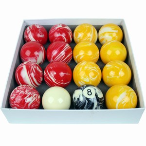 Set of Marbleised Pool Balls