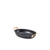 GenWare Black Vintage Steel Oval Dish 18.5 x 13.5cm