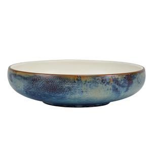 Terra Porcelain Aqua Blue Two Tone Coupe Bowl 8inch / 20.5cm