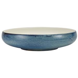 Terra Porcelain Aqua Blue Two Tone Coupe Bowl 9.5inch / 24.5cm