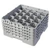 20 Compartment Glass Rack with 4 Extenders H238mm - Grey