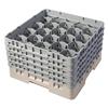 20 Compartment Glass Rack with 5 Extenders H257mm - Beige