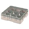 9 Compartment Glass Rack with 1 Extender H92mm - Beige