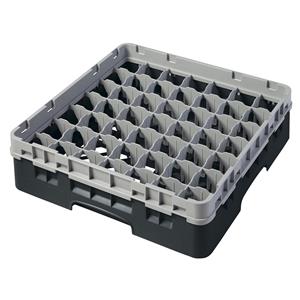 49 Compartment Glass Rack with 1 Extender H92mm - Black