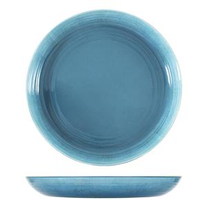 Light Blue Glazed Melamine Casablanca Bowl 38 x 4.5cm