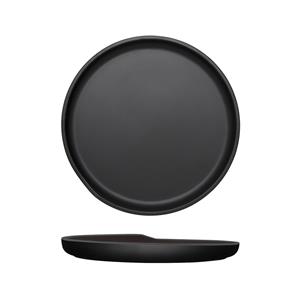Black Copenhagen Round Melamine Plate 22.5cm