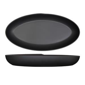 Black Copenhagen Oval Melamine Deep Dish 55 x 27.5 x 7.5cm