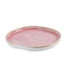 Churchill Stonecast Petal Pink Organic Walled Plate 10.5inch
