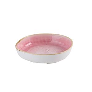 Churchill Stonecast Petal Pink Organic Walled Bowl 7.875inch