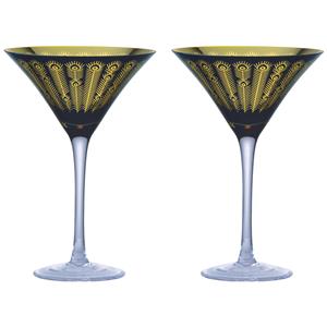 Midnight Peacock Cocktail Glasses 8.8oz / 250ml