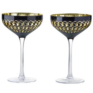 Cubic Champagne Saucers 12.3oz / 350ml