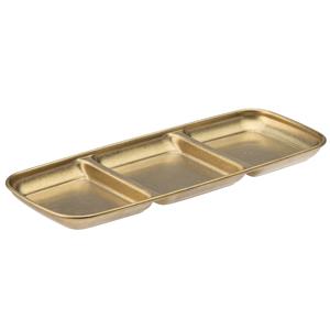 Gold Artemis Triple Dip Tray 22.5cm x 9cm